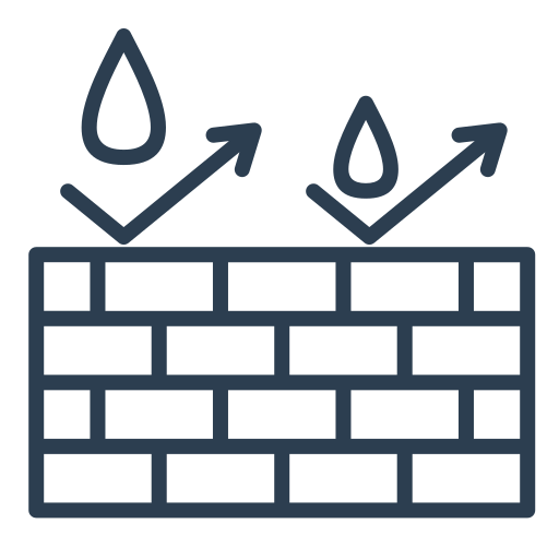 Icône de mur hydrofuge
