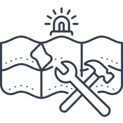 Icône d'urgence réparation de toit